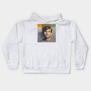 painting of Ashton`s face Kids Hoodie